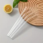 1set Heat Resistant Glass Straws with Brush - Set of 5 - Reusable and Washable,Perfect for Smoothies, Milkshakes, Tea, Juice - Image 3