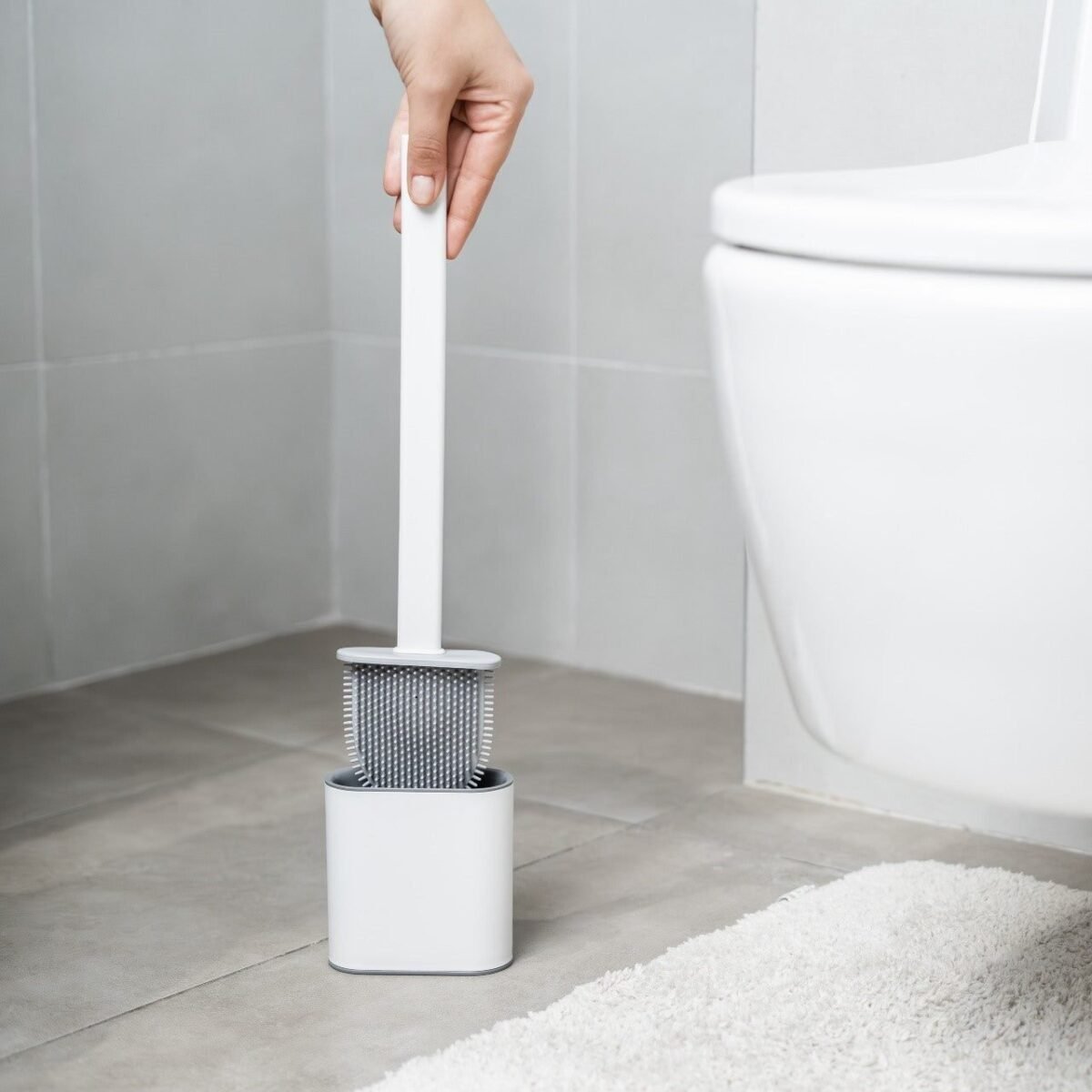 Cleanako silicone toilet brush flexible toilet brush and holder lifestyle 1.jpg