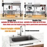 65 85 Cm Dish Rack Stainless Steel Kitchen Rack Sink Storage Utensils Black Storage Supplies Multi 4.jpg