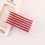 Box Containing 6 Pcs Golden Birthday Party Candles Colorful Small Candles DIY Long Rod Round.jpg