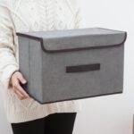 Cotton Linen Storage Box With Cap 2 Size Clothes Socks Toy Snacks Sundries Organizer Set Fabric 2.jpg