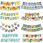 Pokemon Happy Birthday Banner Anime Pikachu Baby Shower Garland Children Party Supplies Boy Girl Christmas Hanging.jpg