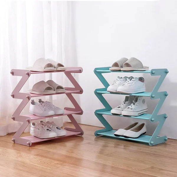 SimpleStainlessSteelAssembledZShapeShoeRackforStorage buyproductsonlinewithfreeworldwideshipping 9.webp