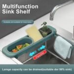 main image1Kitchen Sink Drainer Shelf Organizer Adjustable Telescopic Sink Drying Rack Sponge Towel Rugs Holder Storage Basket.jpg