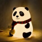 Cute Panda Silicon USB Rechargeable Night Light Lamp Night Lamp (13 cm, White)