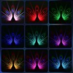 Peacock Wall Light, LED Peacock Projection Lamp Nightlight with Remote Control USB Rechargeable Projector Night Light for Home Decor Living Room Bedroom Office (Multicolored) - Image 3