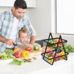 Fruit Stand Fruit Bowl, 2 & 3-Tier Fruit Basket, Fruit Bowl, Bread Basket, Vegetable Bread Basket, Modern for Kitchen Decoration, Vegetables, Fruits, Snacks - Image 2