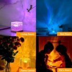 Ocean Wave Projector Light, Mood Lighting Ambient Lighting Luminorthe Cube Northern Lights Projector with 16 Colors and Dynamic Ripple Effect for Living Room Bedroom Decor - 5.1inch - Image 8