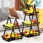 Fruit Stand Fruit Bowl, 2 & 3-Tier Fruit Basket, Fruit Bowl, Bread Basket, Vegetable Bread Basket, Modern for Kitchen Decoration, Vegetables, Fruits, Snacks