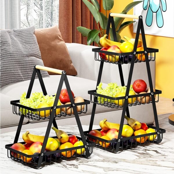 Fruit Stand Fruit Bowl, 2 & 3-Tier Fruit Basket, Fruit Bowl, Bread Basket, Vegetable Bread Basket, Modern for Kitchen Decoration, Vegetables, Fruits, Snacks