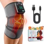 Knee Heating Pad for Pain Relief, Knee Massager with Heat and Vibration to Keep Knee Warmers, Heated Knee Brace for Relaxing