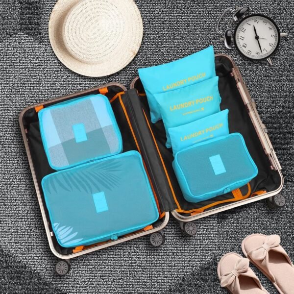 6PCS Packing Cubes for Travel Luggage Organiser Bag Compression Pouches Clothes Suitcase, Packing Organizers Storage Bags for Travel Accessories
