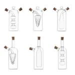 Double-layer Glass Oil Jug 2-in-1 Oil Vinegar Bottle Home Creative Double-mouth Cork Shaped Glass Oil Jug Kitchen Seasoning Tool 6.5*18CM - Image 2
