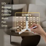 LED Note Board Light Up Message Board With Stand Acrylic Dry Erase Board With Light, Led Drawing Writing Board With 7 Marker Pen - Image 3