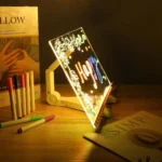 LED Note Board Light Up Message Board With Stand Acrylic Dry Erase Board With Light, Led Drawing Writing Board With 7 Marker Pen - Image 2