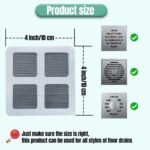 Hair Catcher Shower Drain Cover,4"X4" Disposable Hair Stopper Mesh Stickers,Bathtub Hair Catcher for Drain,Shower Floor Cover Square,Bathroom,Laundry, Bathtub (10PCS) - Image 6