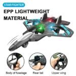 Fighter Plane RC Plane - 2.4 GHz Remote Controlled Fighter Plane || RC Airplane Easy to Fly Stable Jet Fighter Toys for Kids || LED Lights, 360 Degree Hovering Airplane and Stun Roll. - Image 6