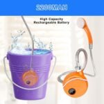 Portable Camping Shower, Camping Shower Head with Pump and Temperature Display, Shower for Camping with Rechargeable Battery for Camping, Travel, Garden, Pet Cleaning, Beach - Image 7