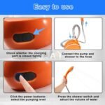 Portable Camping Shower, Camping Shower Head with Pump and Temperature Display, Shower for Camping with Rechargeable Battery for Camping, Travel, Garden, Pet Cleaning, Beach - Image 5