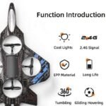 Fighter Plane RC Plane - 2.4 GHz Remote Controlled Fighter Plane || RC Airplane Easy to Fly Stable Jet Fighter Toys for Kids || LED Lights, 360 Degree Hovering Airplane and Stun Roll. - Image 3