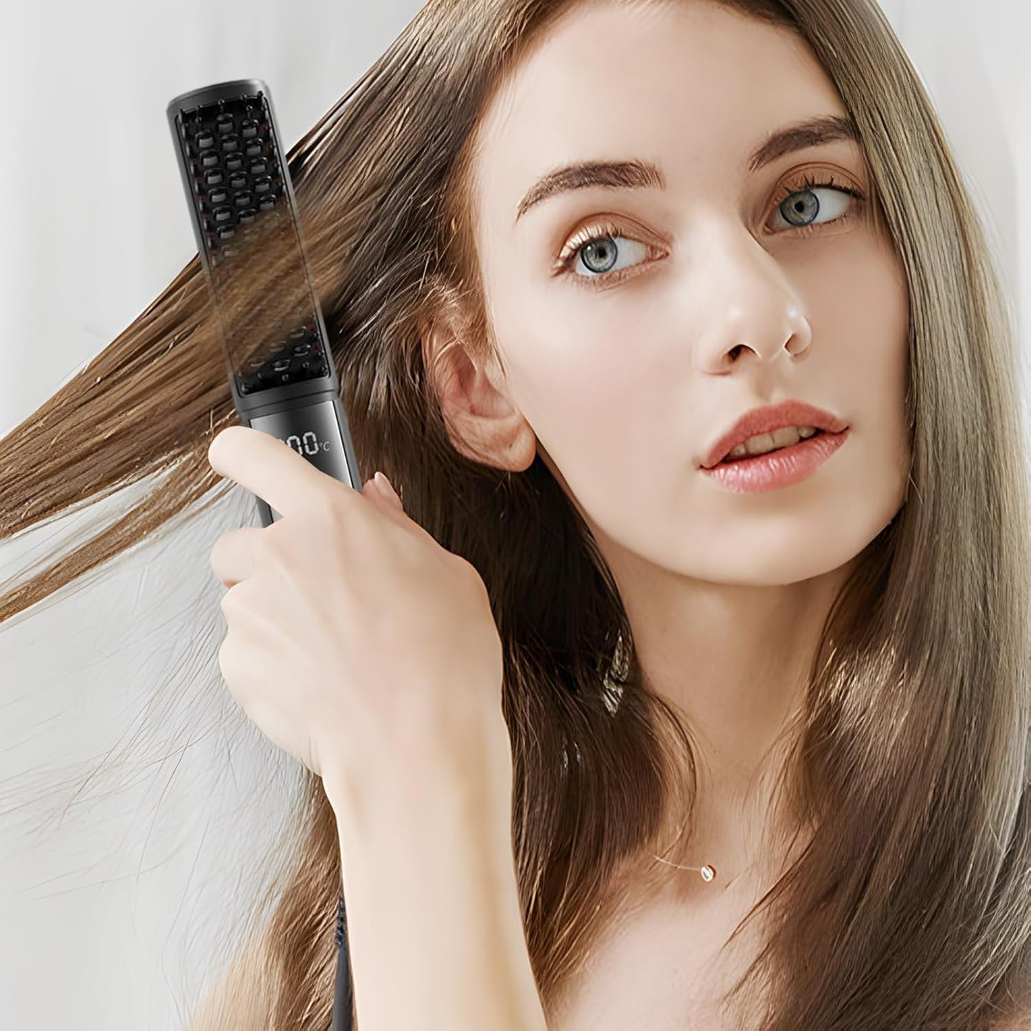 711pf766h-L._AC_SL1500_.jpg Straightening Iron | 4 Temperature Levels Anti-Wrinkle for Styling Maximum Shine of Reduced Risottis for Home Travel, Smooth and Shiny Hair - Image 1