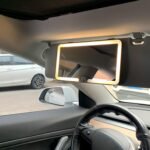 Car Sun Visor Mirror, Rechargeable Car Makeup Mirror with 3 Light Modes, Portable Car Makeup Mirror, Universal Car Interior Cosmetic Mirror for Car Sun Visors, Dimmable Touch Control - Image 2