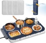 Homelove Warming Mat for Food - Electric Warming Tray with 6-Level Temperature and Hours Setting, Full Surface Graphene Heating, Waterproof Dishwasher-Friendly Food Warmer for Parties, Kitchen