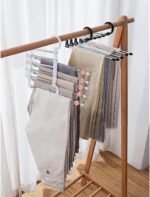 Multifunctional Wardrobe 5 Layers Pants Storage Rack Hangers Holders / KN-366 - Image 12