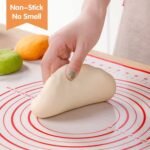 Silicone Baking Mat 60 x 40 cm with Dimensional and Non-Stick Coating + 40 cm Non-Stick Polyethylene Rolling Pin for Pastry Rolls - Image 2