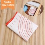 Silicone Baking Mat 60 x 40 cm with Dimensional and Non-Stick Coating + 40 cm Non-Stick Polyethylene Rolling Pin for Pastry Rolls - Image 6