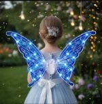 Premium Light Up Fairy Wings with LED Lights for Girls Kids Light Up Butterfly Wings, Moving Butterfly Wings, Moving Sparkling Wings, Luminous Butterfly Wing - Image 2