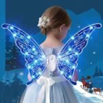 Premium Light Up Fairy Wings with LED Lights for Girls Kids Light Up Butterfly Wings, Moving Butterfly Wings, Moving Sparkling Wings, Luminous Butterfly Wing