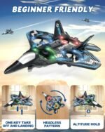JoyRapt Drones for Kids Foam RC Plane, Remote Control Airplane | Toys and Gifts for 6 8 10 Years Old Boys, Jet Helicopter Drones with LED Lights 360° Flip - Image 5